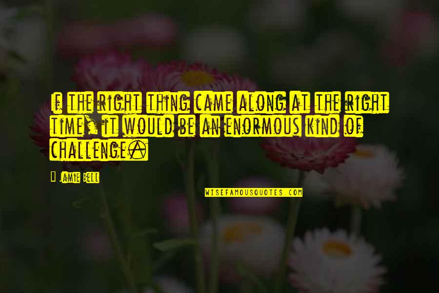 Schaumburg Quotes By Jamie Bell: If the right thing came along at the