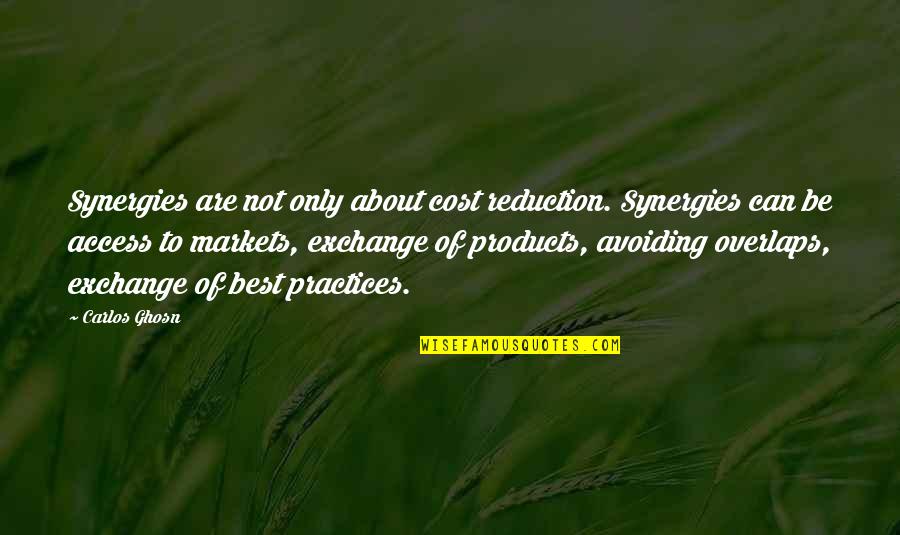 Scheier Natural Area Quotes By Carlos Ghosn: Synergies are not only about cost reduction. Synergies