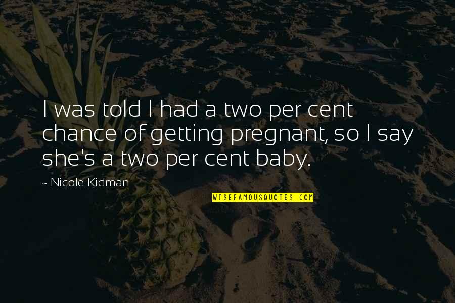 Schematize Mountain Quotes By Nicole Kidman: I was told I had a two per