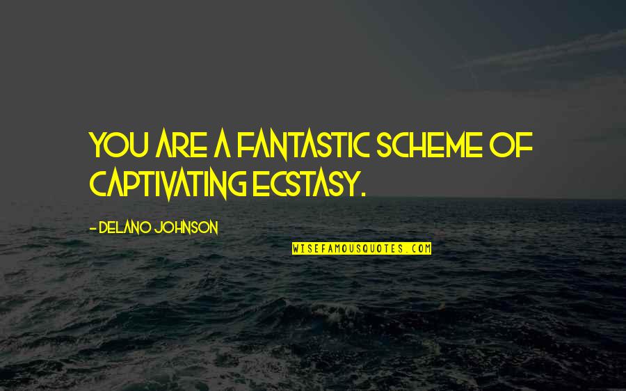Scheme Of Quotes By Delano Johnson: You are a fantastic scheme of captivating ecstasy.