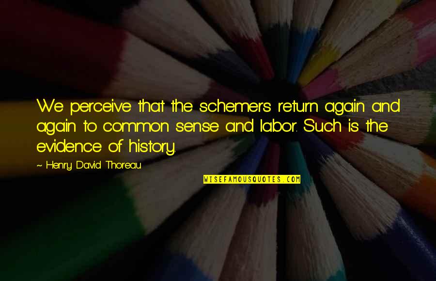 Schemers Quotes By Henry David Thoreau: We perceive that the schemers return again and
