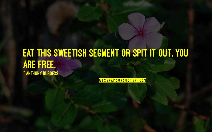 Scheres Bridal Quotes By Anthony Burgess: Eat this sweetish segment or spit it out. Scheres Bridal Quotes By Anthony Burgess: Eat this sweetish segment or spit it out.