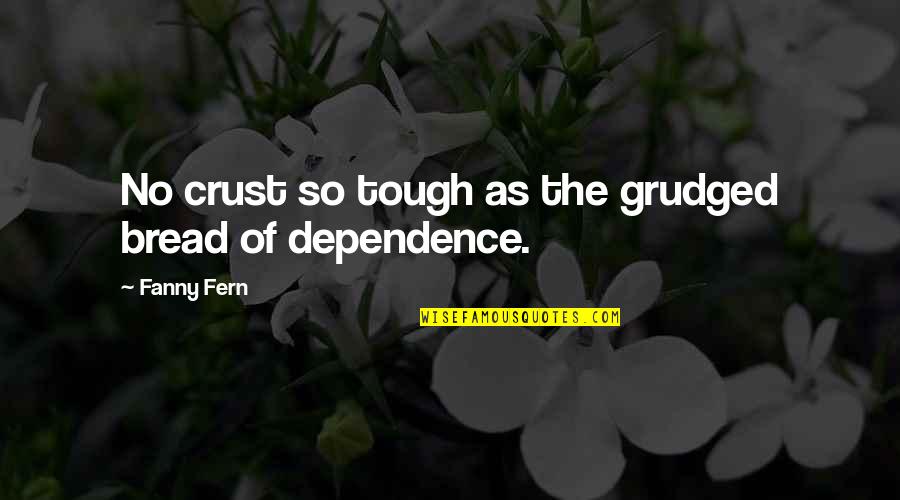 Schermo Verde Quotes By Fanny Fern: No crust so tough as the grudged bread