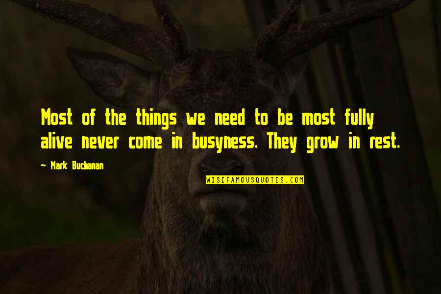 Scherner Dreams Quotes By Mark Buchanan: Most of the things we need to be