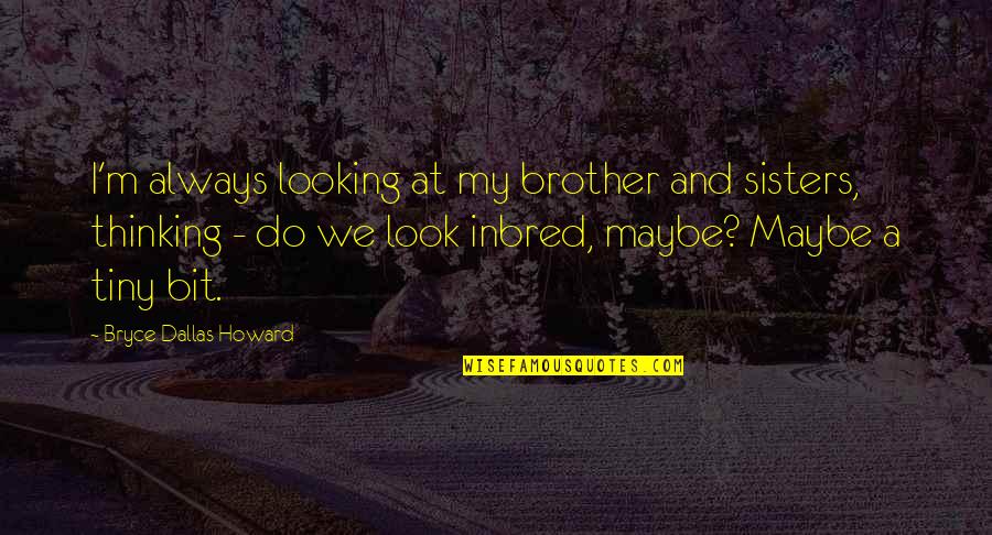 Schianos Pizza Quotes By Bryce Dallas Howard: I'm always looking at my brother and sisters, Schianos Pizza Quotes By Bryce Dallas Howard: I'm always looking at my brother and sisters,