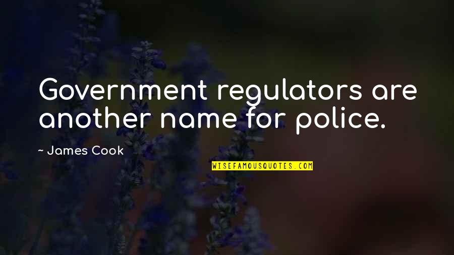 Schirach Trotzdem Quotes By James Cook: Government regulators are another name for police.