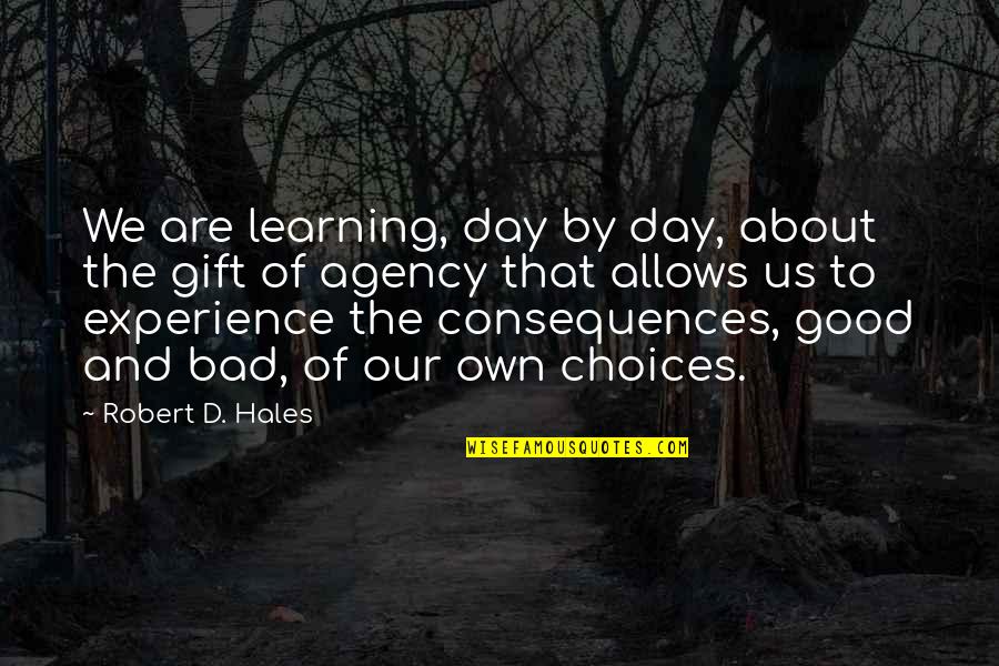 Schiros School Quotes By Robert D. Hales: We are learning, day by day, about the Schiros School Quotes By Robert D. Hales: We are learning, day by day, about the