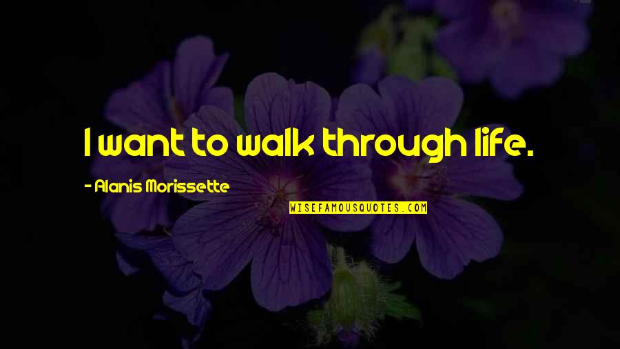 Schisms Quotes By Alanis Morissette: I want to walk through life.