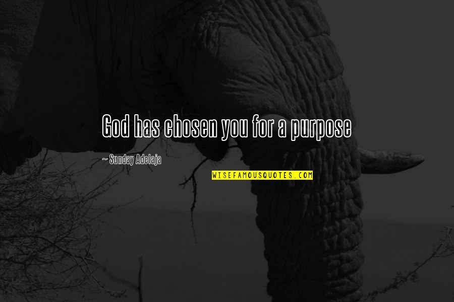 Schlender Antik Quotes By Sunday Adelaja: God has chosen you for a purpose