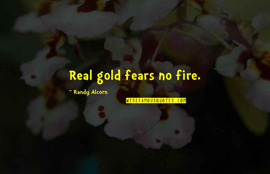 Schlink Physical Therapy Quotes By Randy Alcorn: Real gold fears no fire.