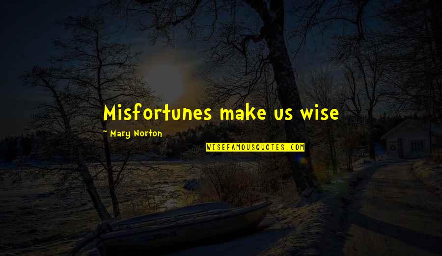 Schmetzer Beckie Quotes By Mary Norton: Misfortunes make us wise