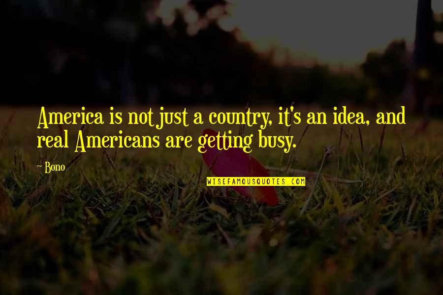 Schmickle Quotes By Bono: America is not just a country, it's an