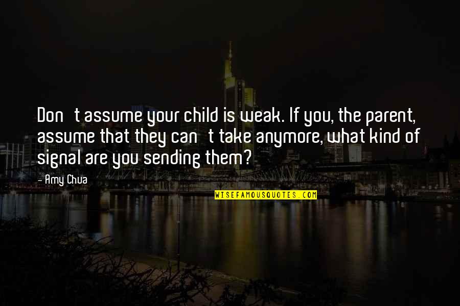 Schmidt Pine Is For Poor People Quotes By Amy Chua: Don't assume your child is weak. If you, Schmidt Pine Is For Poor People Quotes By Amy Chua: Don't assume your child is weak. If you,