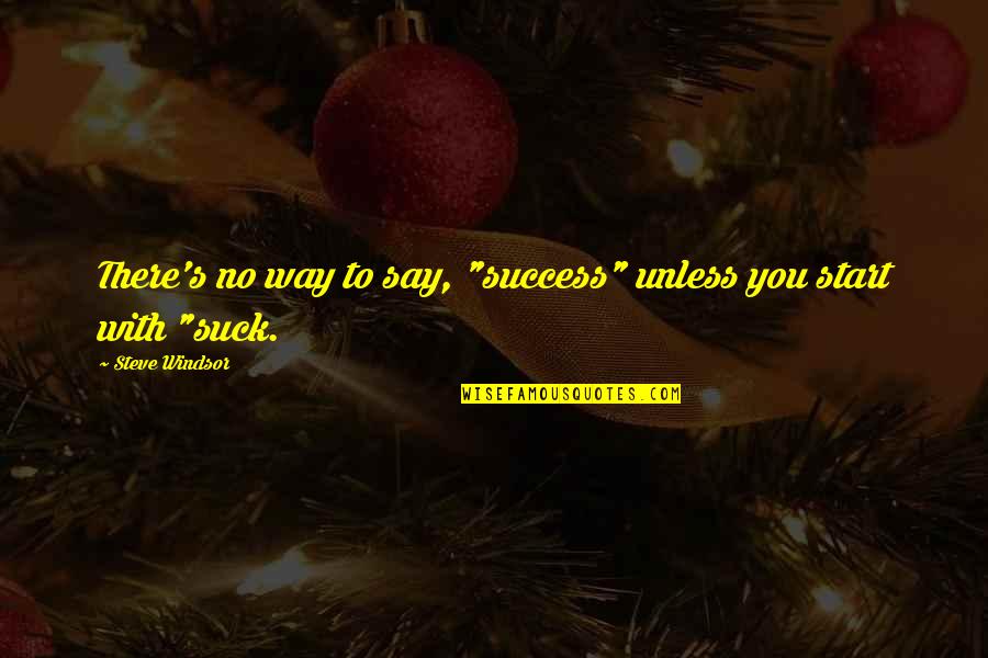 Scholefield Study Quotes By Steve Windsor: There's no way to say, "success" unless you Scholefield Study Quotes By Steve Windsor: There's no way to say, "success" unless you