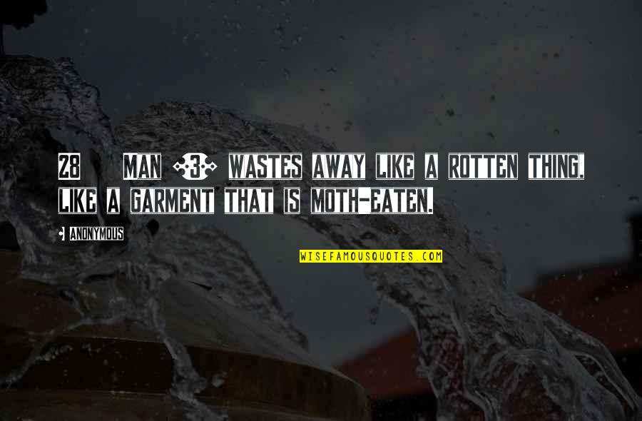 Schontetens Test Quotes By Anonymous: 28 Man [3] wastes away like a rotten