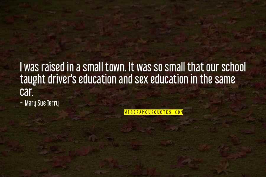 School And Education Quotes By Mary Sue Terry: I was raised in a small town. It