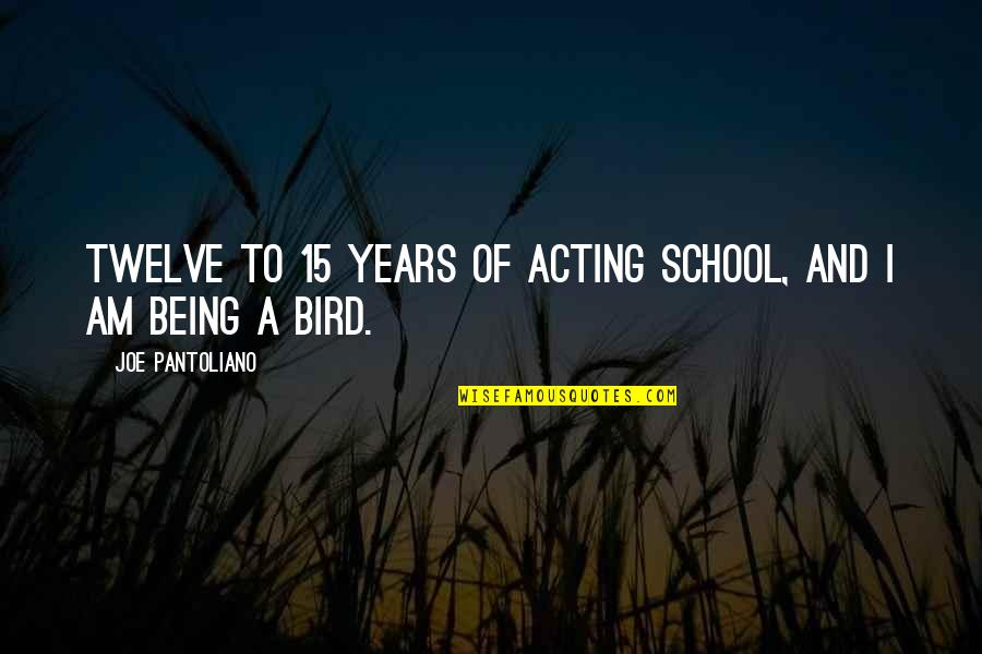 School Being Out Quotes By Joe Pantoliano: Twelve to 15 years of acting school, and