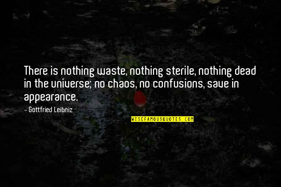 School Bus Transportation Quotes By Gottfried Leibniz: There is nothing waste, nothing sterile, nothing dead