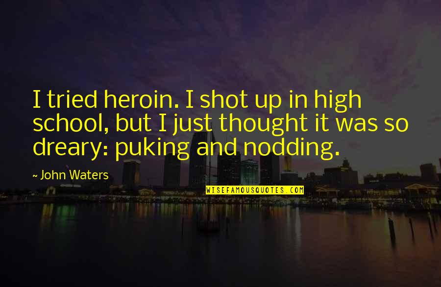 School But Quotes By John Waters: I tried heroin. I shot up in high