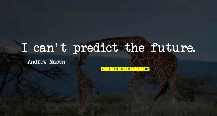 School Decisions Quotes By Andrew Mason: I can't predict the future.