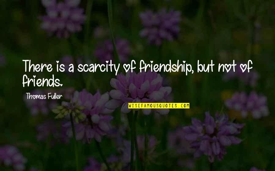 School Inclusion Quotes By Thomas Fuller: There is a scarcity of friendship, but not