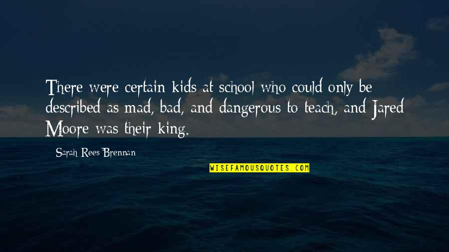 School Is Bad Quotes By Sarah Rees Brennan: There were certain kids at school who could