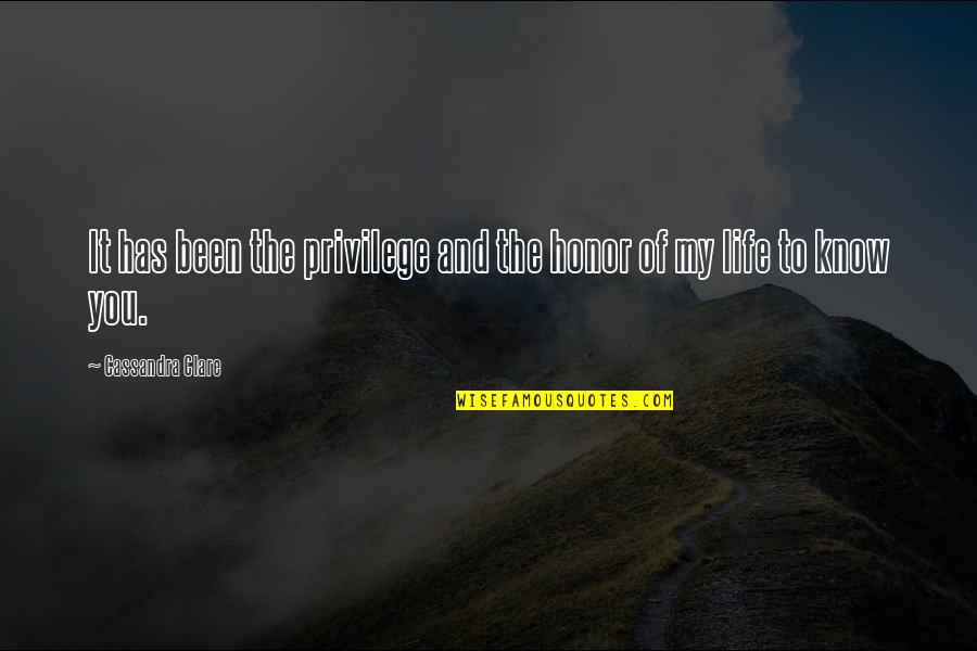 School Pass Out Quotes By Cassandra Clare: It has been the privilege and the honor School Pass Out Quotes By Cassandra Clare: It has been the privilege and the honor