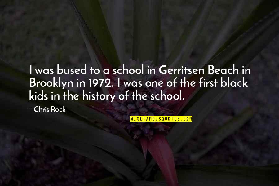 School Rock Quotes By Chris Rock: I was bused to a school in Gerritsen