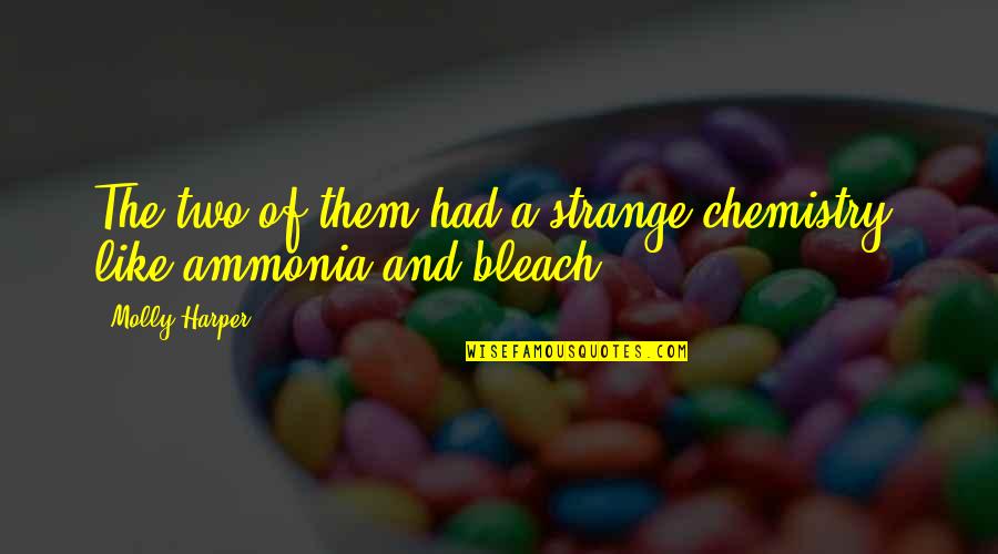 School Where Scent Quotes By Molly Harper: The two of them had a strange chemistry,