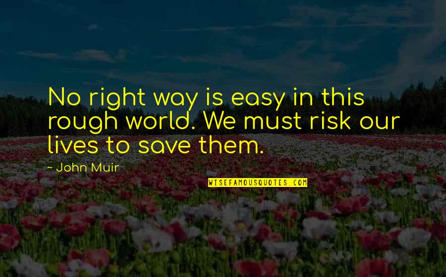 Schopenhauers Cure Quotes By John Muir: No right way is easy in this rough