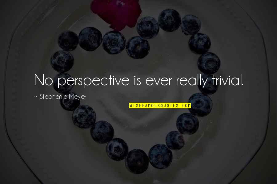 Schottel Transverse Quotes By Stephenie Meyer: No perspective is ever really trivial. Schottel Transverse Quotes By Stephenie Meyer: No perspective is ever really trivial.