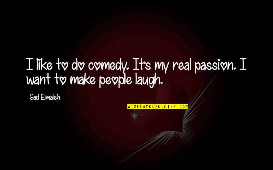 Schowalter Foundation Quotes By Gad Elmaleh: I like to do comedy. It's my real