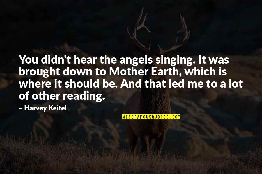 Schpfung Quotes By Harvey Keitel: You didn't hear the angels singing. It was