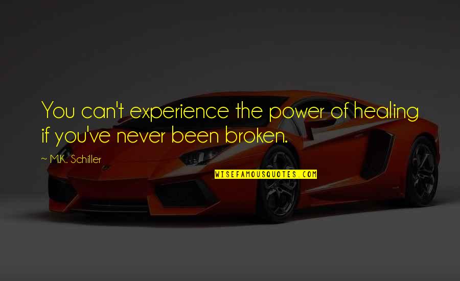 Schreber Bobcat Quotes By M.K. Schiller: You can't experience the power of healing if
