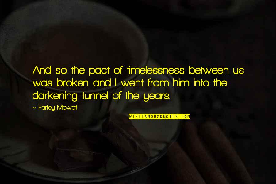 Schrijftechnieken Quotes By Farley Mowat: And so the pact of timelessness between us Schrijftechnieken Quotes By Farley Mowat: And so the pact of timelessness between us