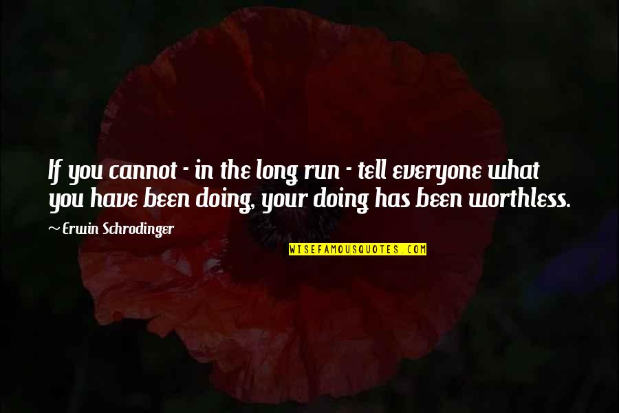 Schrodinger Quotes By Erwin Schrodinger: If you cannot - in the long run