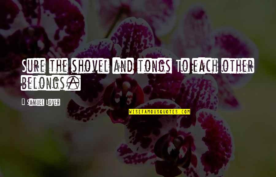 Schronce Salvage Quotes By Samuel Lover: Sure the shovel and tongs To each other Schronce Salvage Quotes By Samuel Lover: Sure the shovel and tongs To each other