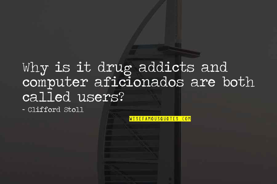 Schruns Hochjoch Quotes By Clifford Stoll: Why is it drug addicts and computer aficionados