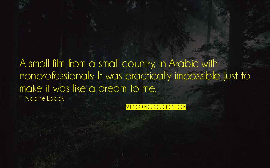 Schtick Synonym Quotes By Nadine Labaki: A small film from a small country, in Schtick Synonym Quotes By Nadine Labaki: A small film from a small country, in