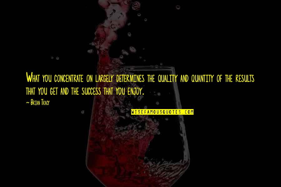 Schuerman Piano Quotes By Brian Tracy: What you concentrate on largely determines the quality Schuerman Piano Quotes By Brian Tracy: What you concentrate on largely determines the quality