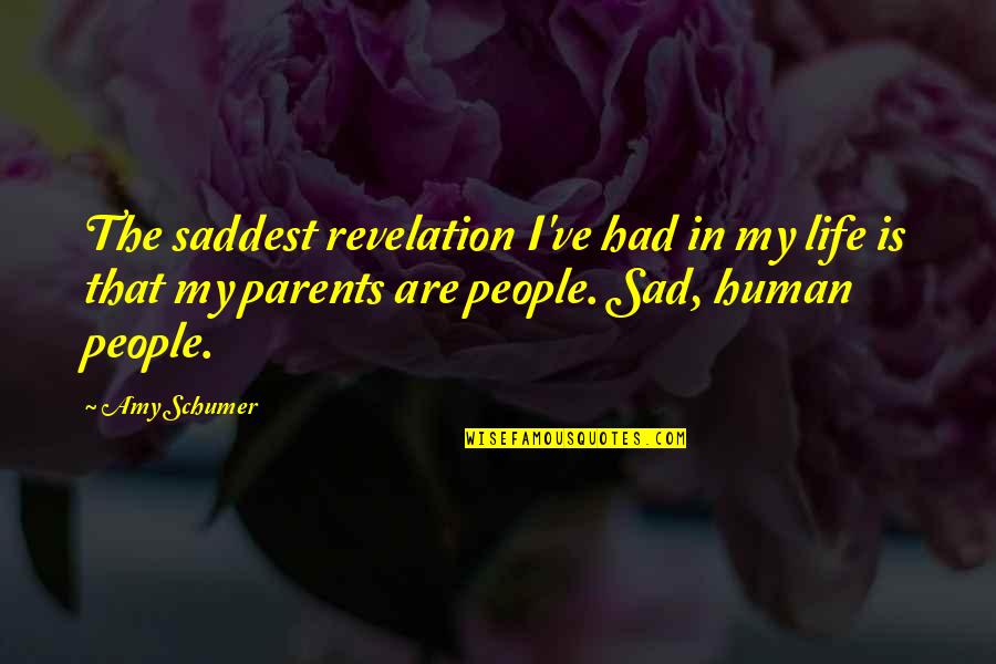 Schumer Quotes By Amy Schumer: The saddest revelation I've had in my life Schumer Quotes By Amy Schumer: The saddest revelation I've had in my life