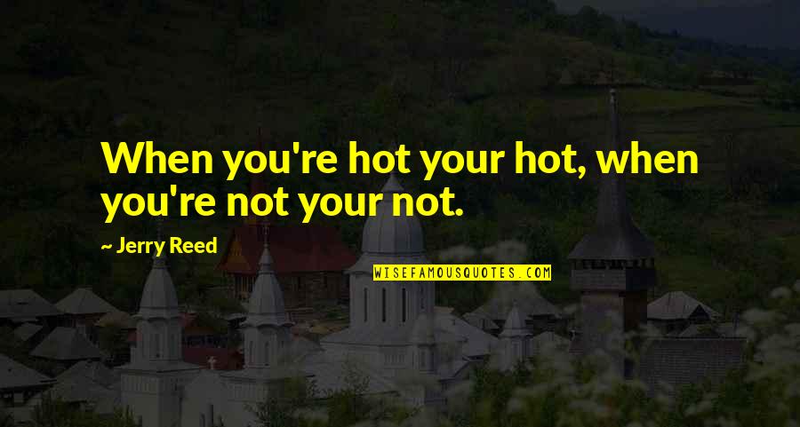 Schwanitz Hayden Quotes By Jerry Reed: When you're hot your hot, when you're not
