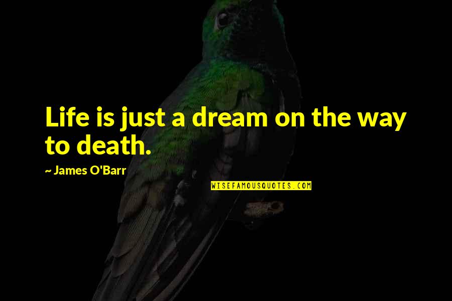 Schwarzbaum Paul Quotes By James O'Barr: Life is just a dream on the way