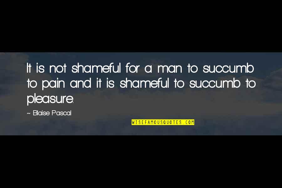 Schwebach Farms Quotes By Blaise Pascal: It is not shameful for a man to