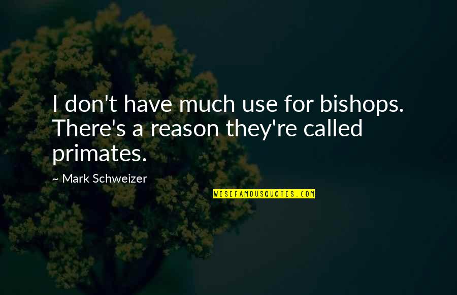 Schweizer's Quotes By Mark Schweizer: I don't have much use for bishops. There's