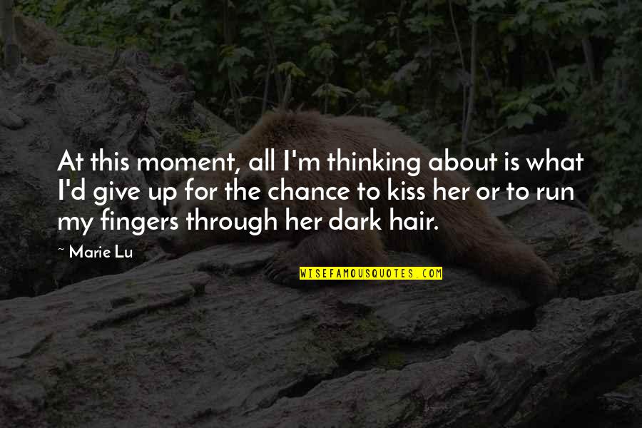Schwertfeger Funeral Service Quotes By Marie Lu: At this moment, all I'm thinking about is