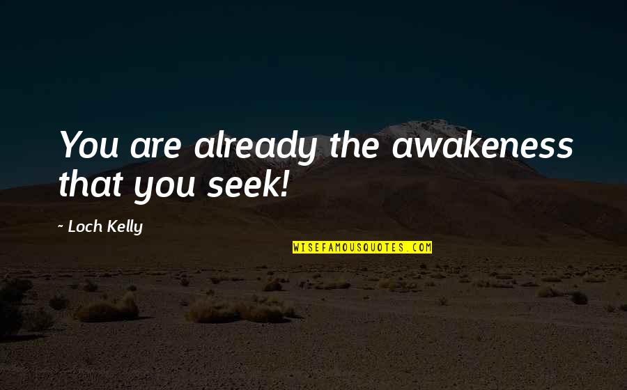 Science And Spirituality Quotes By Loch Kelly: You are already the awakeness that you seek!