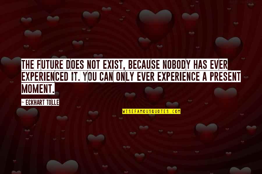 Science Student Funny Quotes By Eckhart Tolle: The future does not exist, because nobody has