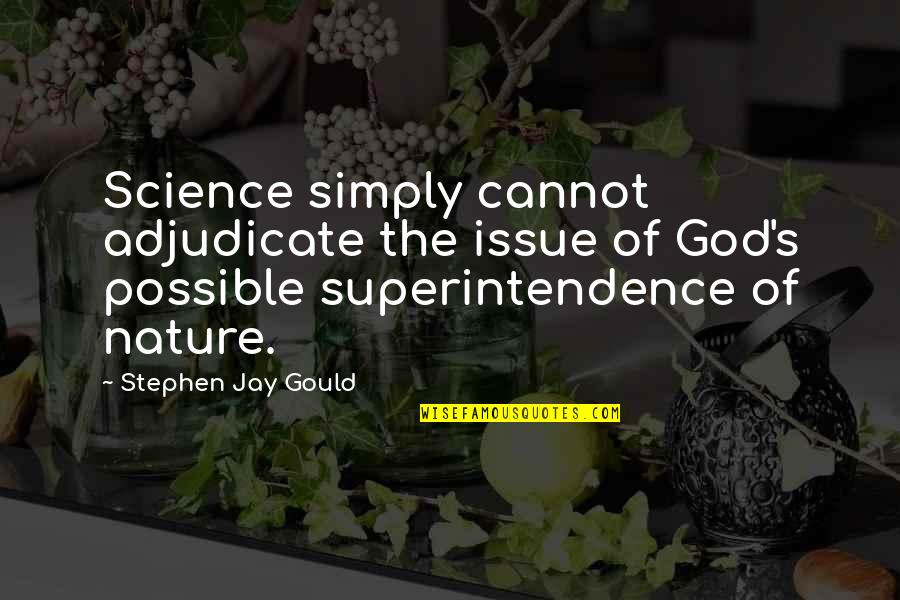 Science Vs God Quotes By Stephen Jay Gould: Science simply cannot adjudicate the issue of God's