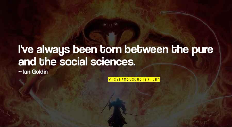 Sciences Quotes By Ian Goldin: I've always been torn between the pure and